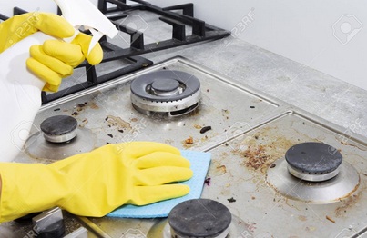 Cleaning gas hob